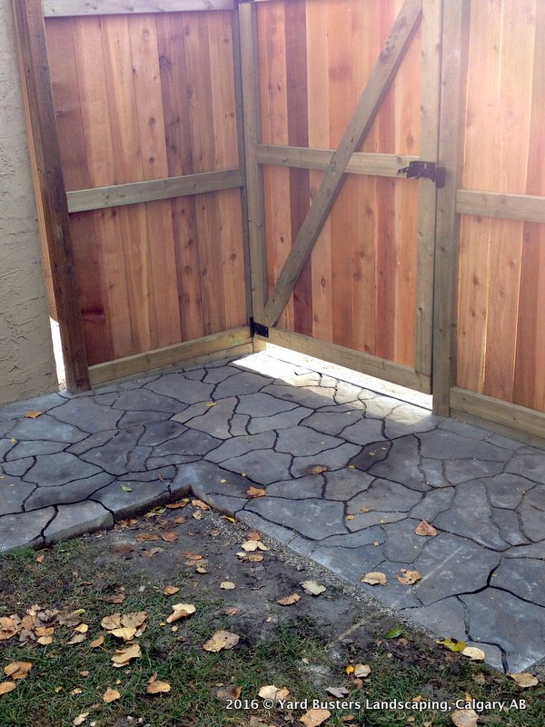 Before and After: Flagstone walkway along the side of the ...