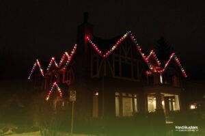 Classic Red LED Roofline Christmas Light Setup
